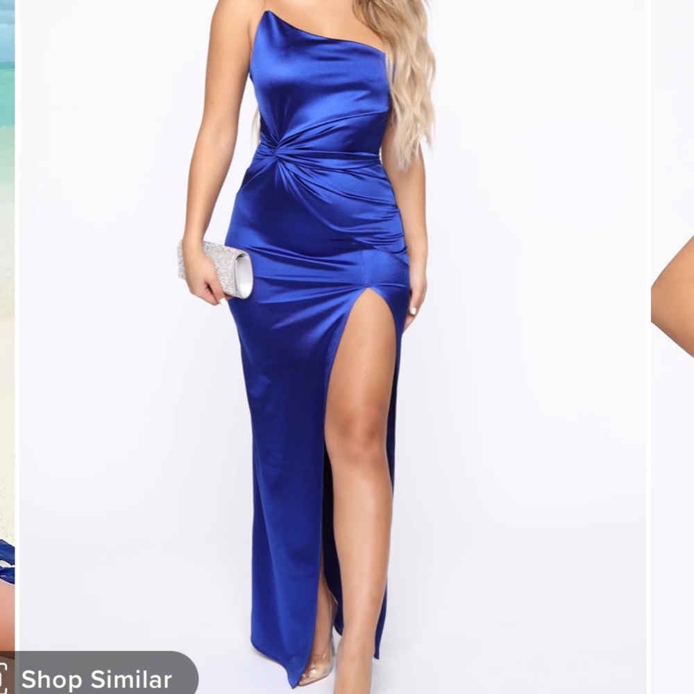 Long one shoulder dress